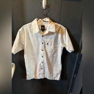Tribal Origin White Tribal Print Casual Button Down Shirt